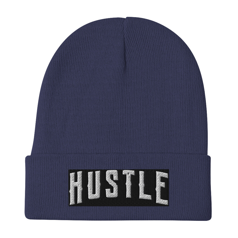 Hustle Status Embroidered Beanie