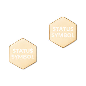 Status Symbol Collection Sterling Silver Hexagon Stud Earrings