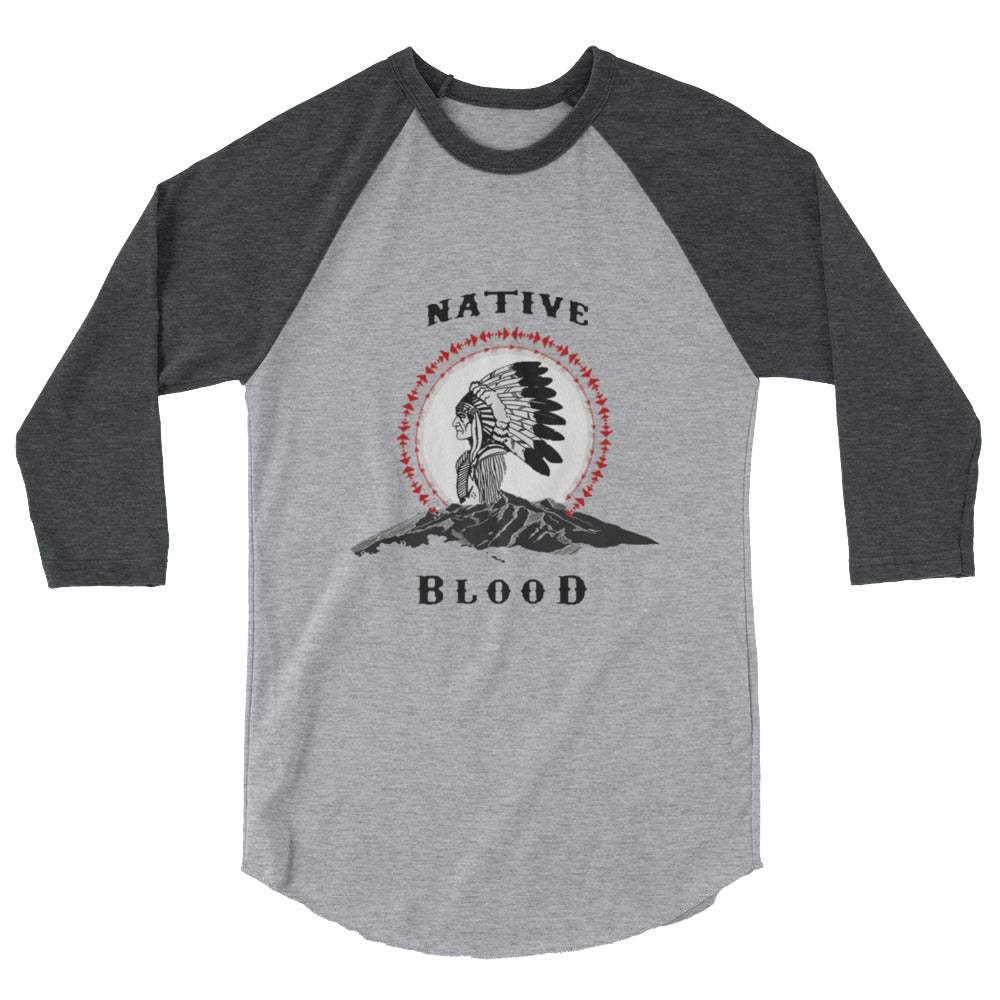 Native Blood Status Men's Raglan Shirt