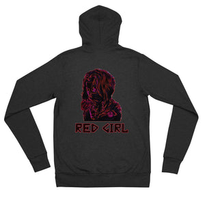 Red Girl Status Zip Women's Hoodie